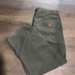 Vintage Carhartt rare moss green double knee jeans